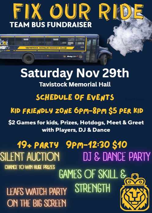 Tavistock Royals Bus Fundraiser